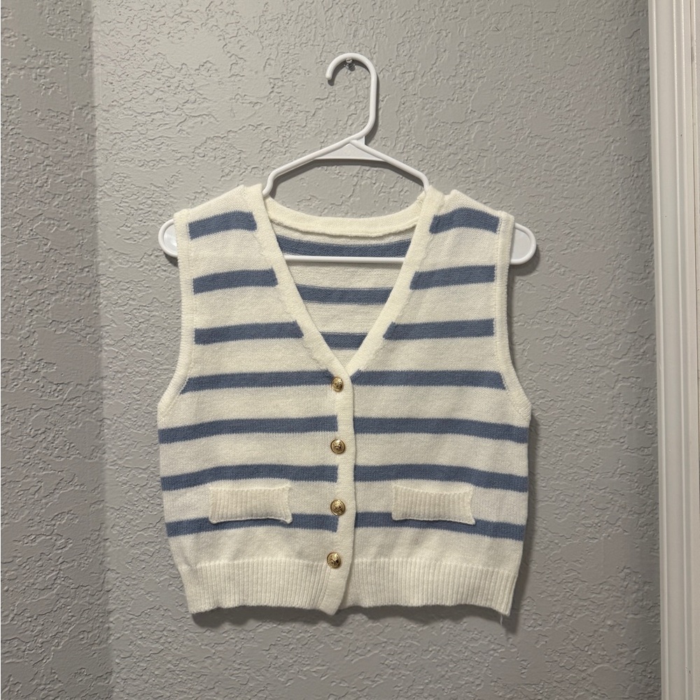 Striped Knit Vest